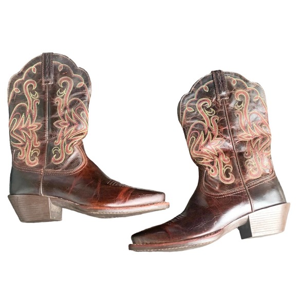 Ariat Shoes - ARIAT Western CowGirl Embroidered  Leather Boots(10010169)  Size 6.5 B